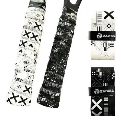 Black White Badminton Racket Overgrips Soft Matte Self-adhesive Non-Slip Grip Tape Shock Absorption