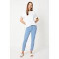 Dorothy Perkins Womens Darcy Mid Rise 7/8 Jean - Blue Cotton - Size 8 UK | Dorothy Perkins Sale | Discount Designer Brands