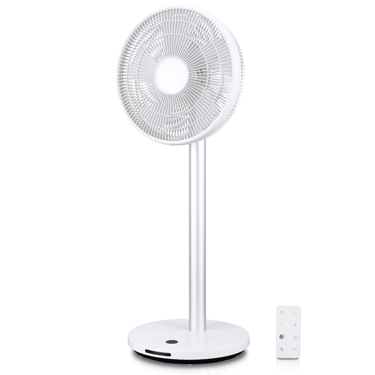 KLAMER Silent Ventilator, extra leiser DC Designventilator mit Fernbedienung, 12 Geschwindigkeitsstufen von lau bis turbo, Standventilator, Schlaf- &… Image