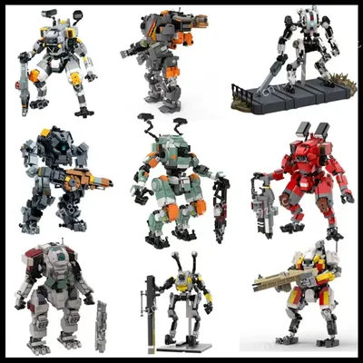 Moc-Spiel titan falled Pionier Ronin-Klasse Mecha Roboter Modell Baustein Set Konstruktor Avantgarde Militär roboter Ziegel Spielzeug Geschenk Image