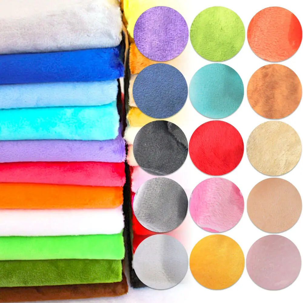 Große Größe Einfarbig Kurze Plüsch Samt Stoff Super Weiche Diy Handgemachte Hause Textil Spielzeug Bekleidung Kissen Kissen Decke Material Image