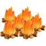 6 Stück Feuer Lagerfeuer Ornamente gefälschte Kamin Flammen Harz Lagerfeuer Modell so tun als ob