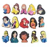 Disney Prinzessin PVC Sandalen Schuh zubehör Charms Dekoration Schnalle niedlichen Ornament DIY Armbänder Charms