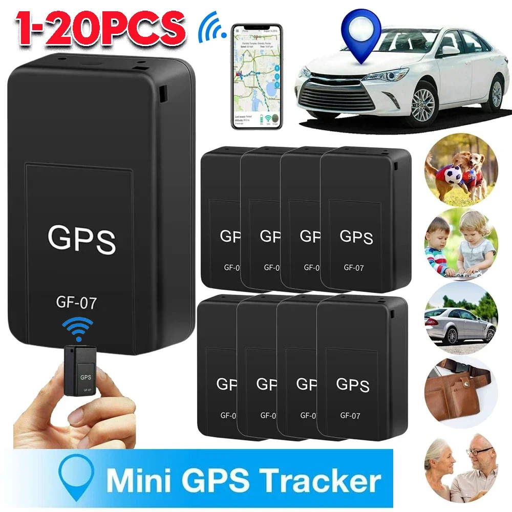 1-20 stücke Mini GF 07 GPS Auto Tracker Echtzeit Tracking Anti Diebstahl Anti Verloren Locator Starke magnetische Halterung SIM Nachricht Stellungsregler Image