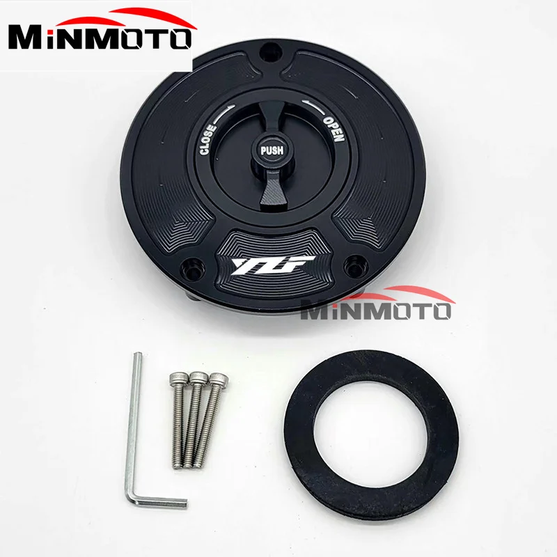 Motorrad CNC Tankdeckel Gas Öl Tankdeckel Benzin Abdeckung für Yamaha YZF R3 R25 R6 R1 R125 250 2010-2023 Image