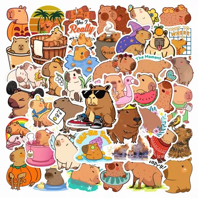 10/30/50 stücke niedlichen Cartoon Capybara Aufkleber Aufkleber DIY Telefon Notebook Koffer Laptop Image