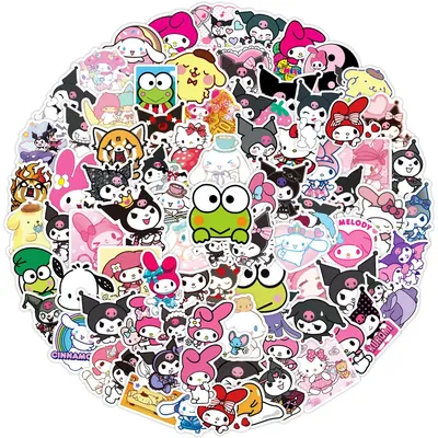 10/30/50/100 stücke Cartoon gemischt Sanrio Aufkleber Dekorationen DIY Telefon Fall Wasser flasche Image