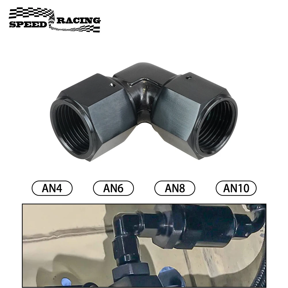 An4 an6 an8 an10 90 Grad schwenkbare Winkels ch lauch anschlüsse Innengewinde an Schlauch endrohr adapter für geflochtene Leitung Kraftstoff leitungs adapter Image