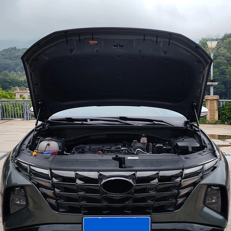 Für Hyundai Tucson 2022 2023 2024 2025 Front Hood Bonnet Lift Unterstützung Stangen Streben Schocks Hydraulische Stange Gas Quellen zubehör Image