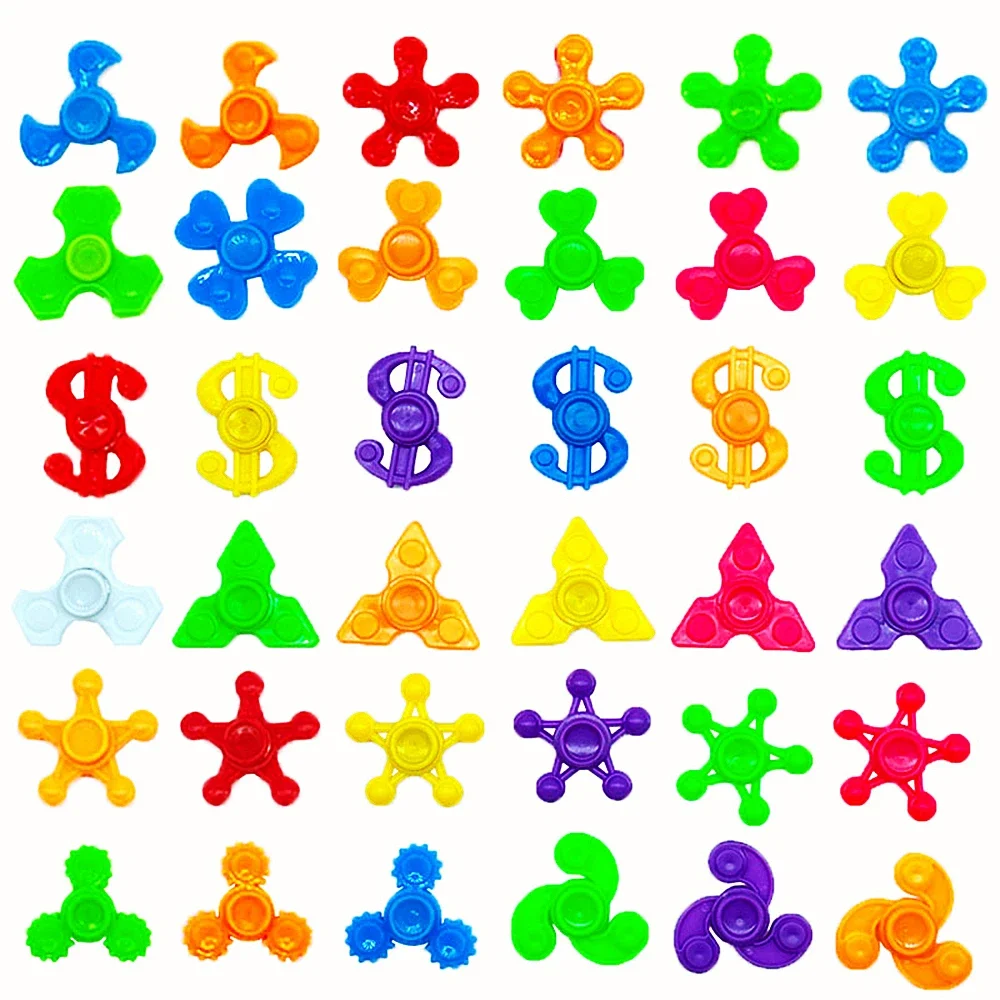 5-20 stücke Mini geometrische Fingers pitze Kreisel Kunststoff Rotation Spielzeug behandeln Kinder Geschenke Geburtstags feier bevorzugen Schule Belohnungen guten Füllstoff Image
