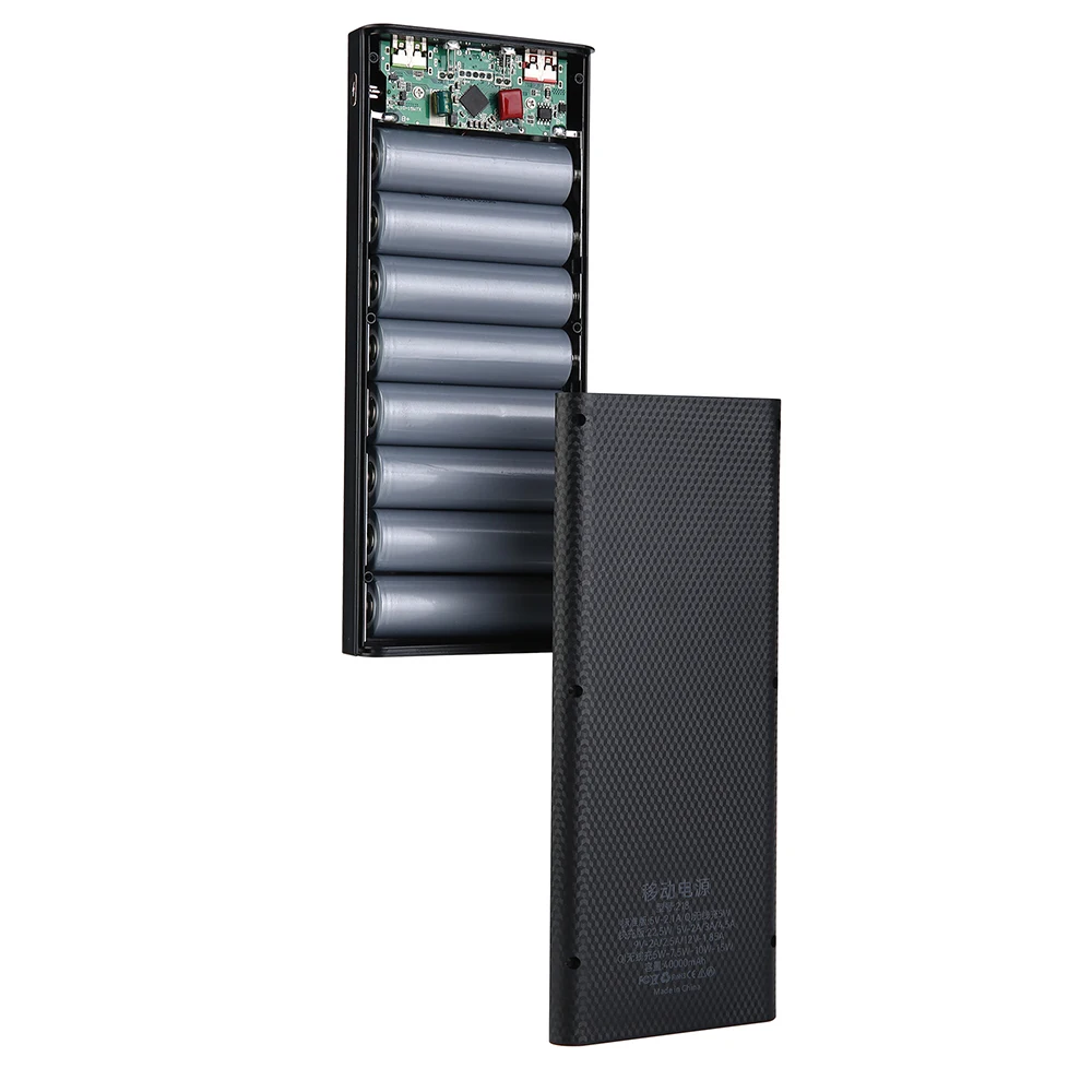 22,5 W Quick Charge Wireless 21700 Akku-Aufbewahrungskoffer QC PD 8 x 21700 abnehmbares Powerbank-Gehäuse ohne Akku Image