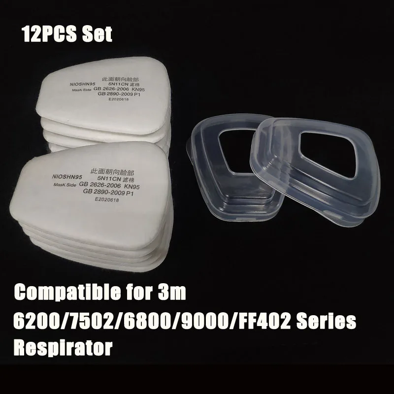 Großhandel staubdichte Atemschutzmaske 5N11 5P71 Filter 501 Halterungen Sets austauschbar für Industrie 6200/7502/6800/FF402 Gasmaske Image