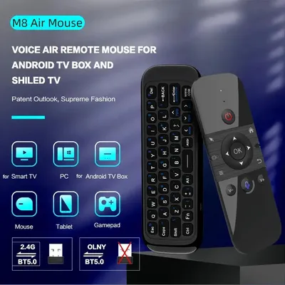 M8 Air Mouse mit 2,4 G BT5.0 Dual Mode für Google Sprachassistent Fernbedienung Drahtlose Image