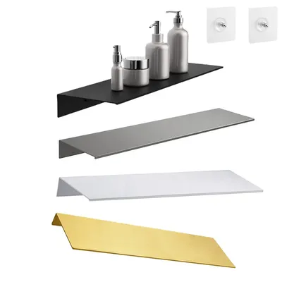 Floating Bathroom Shelves Without Drilling Storage Wall Rack Home Organizer Ledge Hardwares Cabinet Kitchen Accessories Toilet