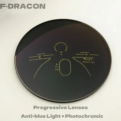 Anti-blue Light Photochromic Progressive Lenses 1.56 161 1.67 1.74 Ultra-thin HD Anti-UV Optical Multi-focal Lenses 1 Pair