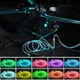 Striscia luminosa per atmosfera in fibra ottica al neon per illuminazione ambientale a LED da 5 metri per interni auto Decorazione USB Kit luce flessibile fai-da-te