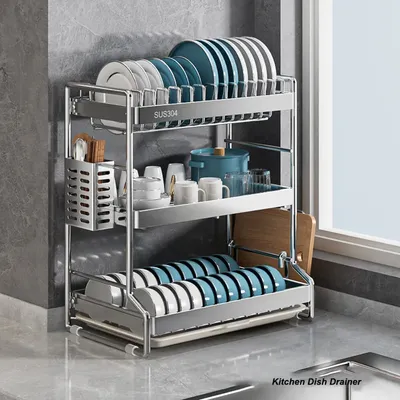 Dish Drainer Kitchen Storage Organization Stainless Steels Drainer Kitchen Dishes Kitchenware