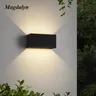 Magdalyn Led applique da esterno impermeabile 24W casa Aluminio Led bianco nero Decorativo Patio