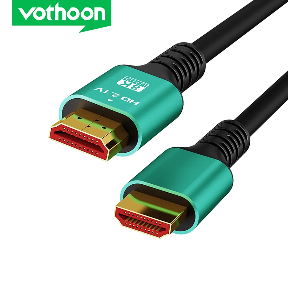 Vothoon Cavo 2.1 compatibile HDMI 8K 60Hz 4K 120Hz 48Gbps Ultra HD Video Cavo maschio-maschio per HDTV Xbox PS5 RTX 3080