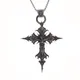Collana con ciondolo croce di Gesù con teschio gotico vintage, gioielli cattolici per uomo, collana con amuleto religioso punk
