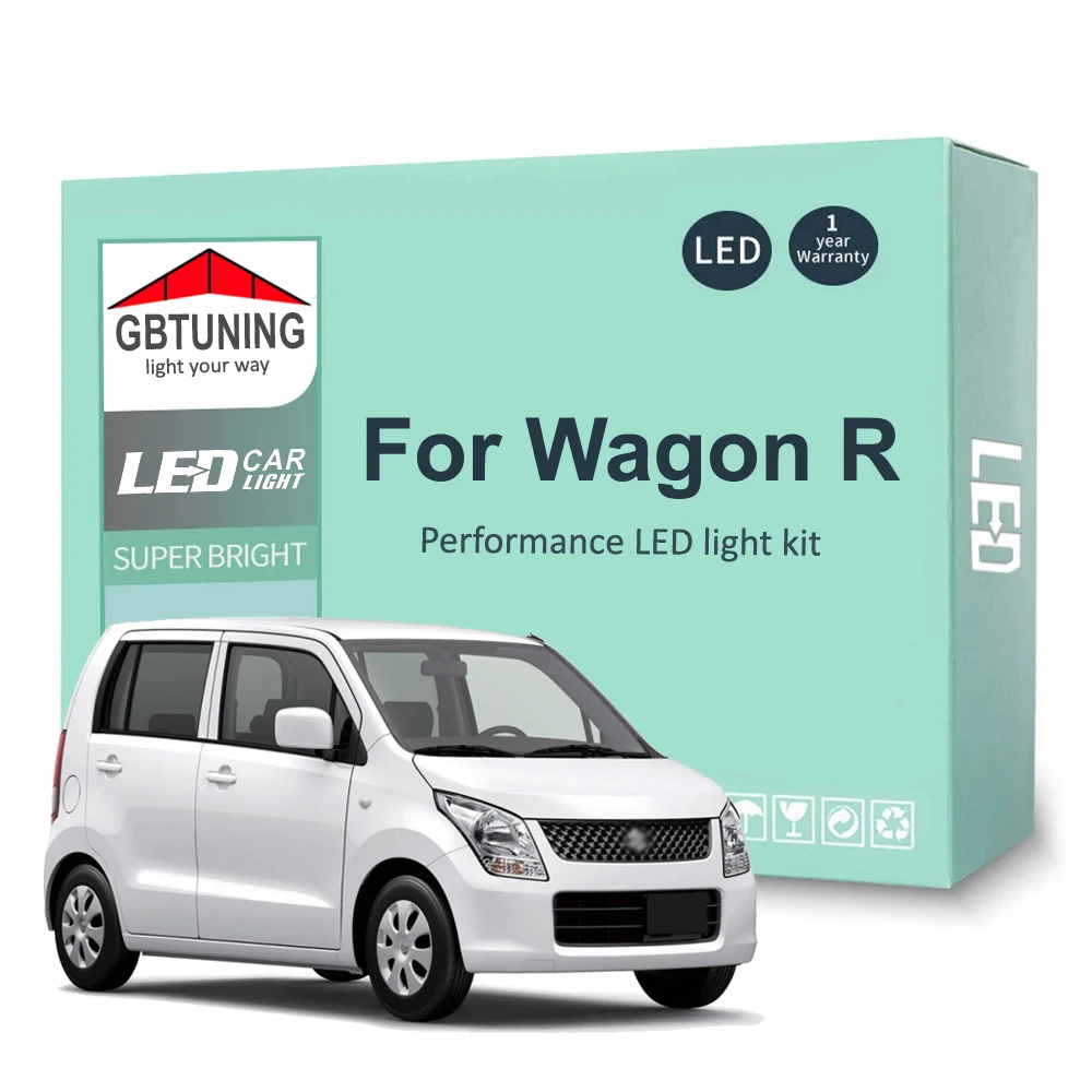 Kit lampadina interna a LED per Suzuki Wagon R R 1997-2010 2011 2012 2013 2014 2015 2016 Car LED Map Dome Lamp Canbus nessun errore