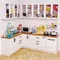 1/6 Articoli per mobili in miniatura per casa delle bambole Armadi da cucina in legno/Accessori per la decorazione della cucina dell