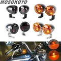 Indicatore di direzione per Moto anteriore Bullet indicatore di direzione ambra Moto Blinker lampada retrò per Harley Sportster 883 1200 Dyna Softail 12V