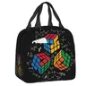 Custom Cool Math Rubik Rubix Rubics Player Cube Math Lovers Lunch Bag insegnanti Warm Cooler Lunch