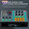 Scheda audio M6 che canta per telefono cellulare Computer Microfono universale Karaoke Attrezzatura per trasmissione in diretta Mixer LED RGB completo