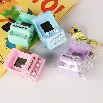 Portable Mini Pocket Keychain Ring Built-in 26 Retro Classic Games Electronic Handheld Game Console