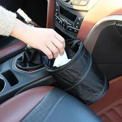 Car Trash Can Portable Garbage Bin Foldable Pop-up Waterproof Bag Waste Basket Auto Accessories