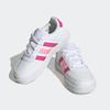 Sneaker ADIDAS SPORTSWEAR "BREAKNET LIFESTYLE COURT LACE", Gr. 35, weiß (cloud weiß, lucid fuchsia, beam pink), Synthetik, Textil, sportlich, Schuhe