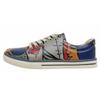 Sneaker DOGO "Classic Schnürsneaker - Abstract Leaves Damen Sneaker", Damen, Gr. 38, Normalschaft, orange, Lederimitat, Schuhe, Handgefertigt
