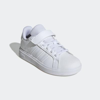 Sneaker ADIDAS SPORTSWEAR "GRAND COURT 2.0 KIDS", Kinder, Gr. 31, weiß (cloud weiß, cloud weiß, grau one), Synthetik, Textil, sportlich, Schuhe, Design auf den Spuren des adidas Superstar Image