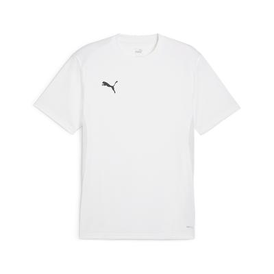 Trainingstop PUMA "TEAMGOAL JERSEY", Herren, Gr. L, weiß (puma weiß, puma schwarz, feather gray), Web, Obermaterial: 100% Polyester, unifarben, sportlich, regular fit normal, Rundhals, Kurzarm, Tops Image