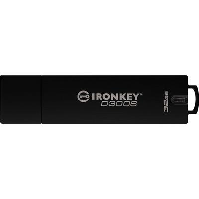 KINGSTON USB-Stick "IRONKEY D300S 32GB", schwarz, 32 GB GB, USB-Sticks