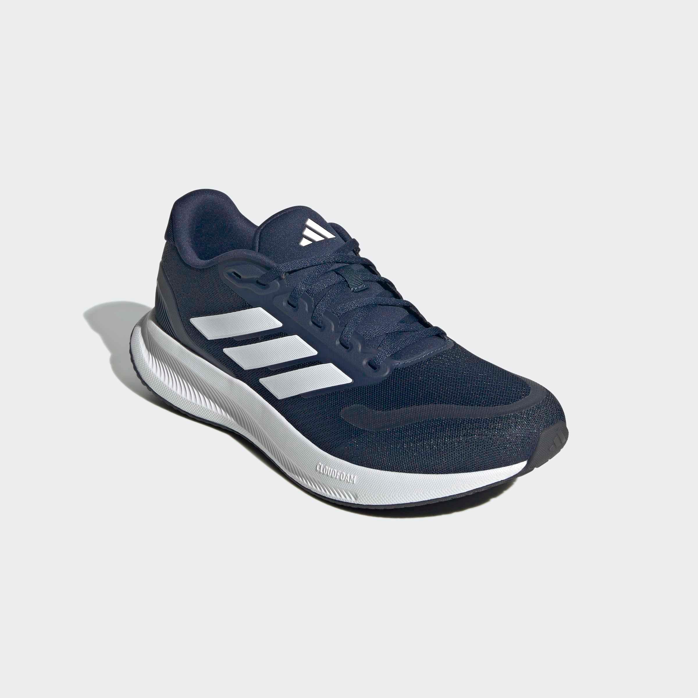 Laufschuh ADIDAS PERFORMANCE "RUNFALCON 5", Damen, Gr. 43, blau (legend ink, cloud weiß, core schwarz), Synthetik, Textil, Schuhe Laufschuh