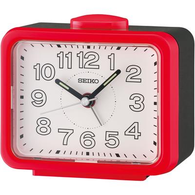 Quarzwecker SEIKO, rot, Wecker, Wecker, Schlafzimmer, Klingelalarm, durchlaufende Sekunde,Leuchtzeiger Image