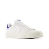 Sneaker NEW BALANCE "BB100", Gr. 46,5, weiß (weiß, lila), Textil, Synthetik, sportlich, Schuhe