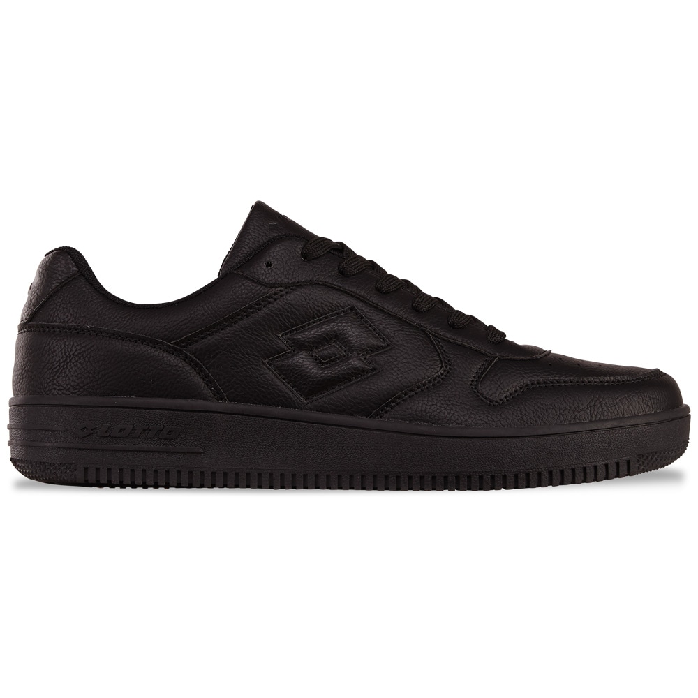 Sneaker LOTTO, Gr. 45, schwarz, Synthetik, unifarben, Sportlich, Schuhe, - im Lowcut-Basketballdesign
