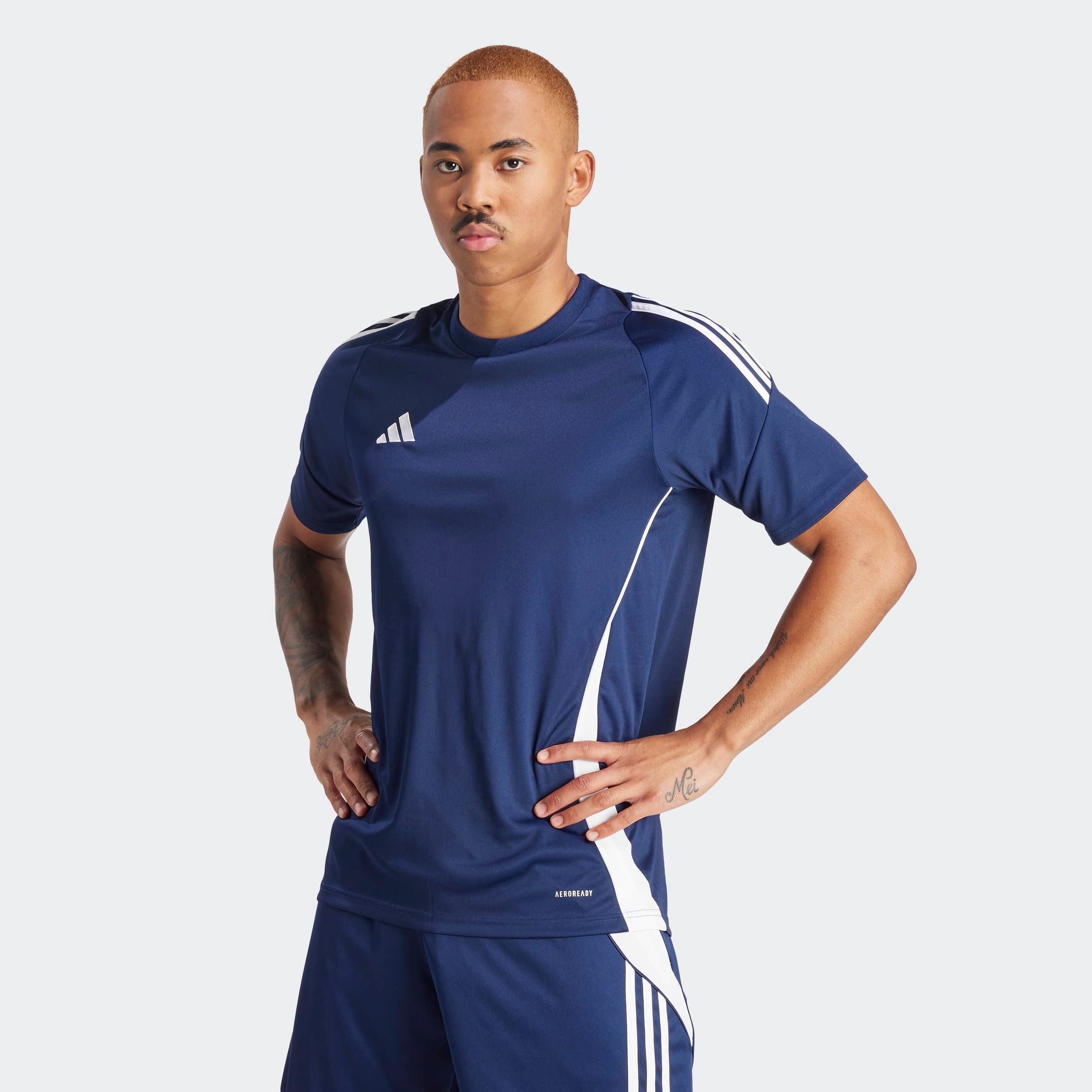 Fußballtrikot ADIDAS PERFORMANCE "TIRO24 JSY", Herren, Gr. 3XL, blau (team navy blau 2, weiß), Obermaterial: 100% Polyester, Rundhals, Trikots Fußballtrikot