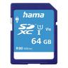 "HAMA Speicherkarte ""SDHC 16GB Class 10 UHS-I 80MB/S"" Speicherkarten Gr. 64 GB, blau (eh13) Speicherkarten"