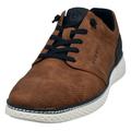 Slip-On Sneaker BUGATTI, Herren, Gr. 41, braun (cognacfarben), Lederimitat, kontrastfarbene Details, sportlich, Schuhe, Halbschuh, Freizeitsneaker mit Perforation, elastische Schnürsenkel