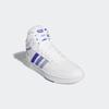 Sneaker ADIDAS SPORTSWEAR "HOOPS 3.0 MID CLASSIC VINTAGE", Gr. 43, weiß (cloud weiß, blau spark, semi cobalt blau), Synthetik, Textil, Leder, sportlich, Schuhe