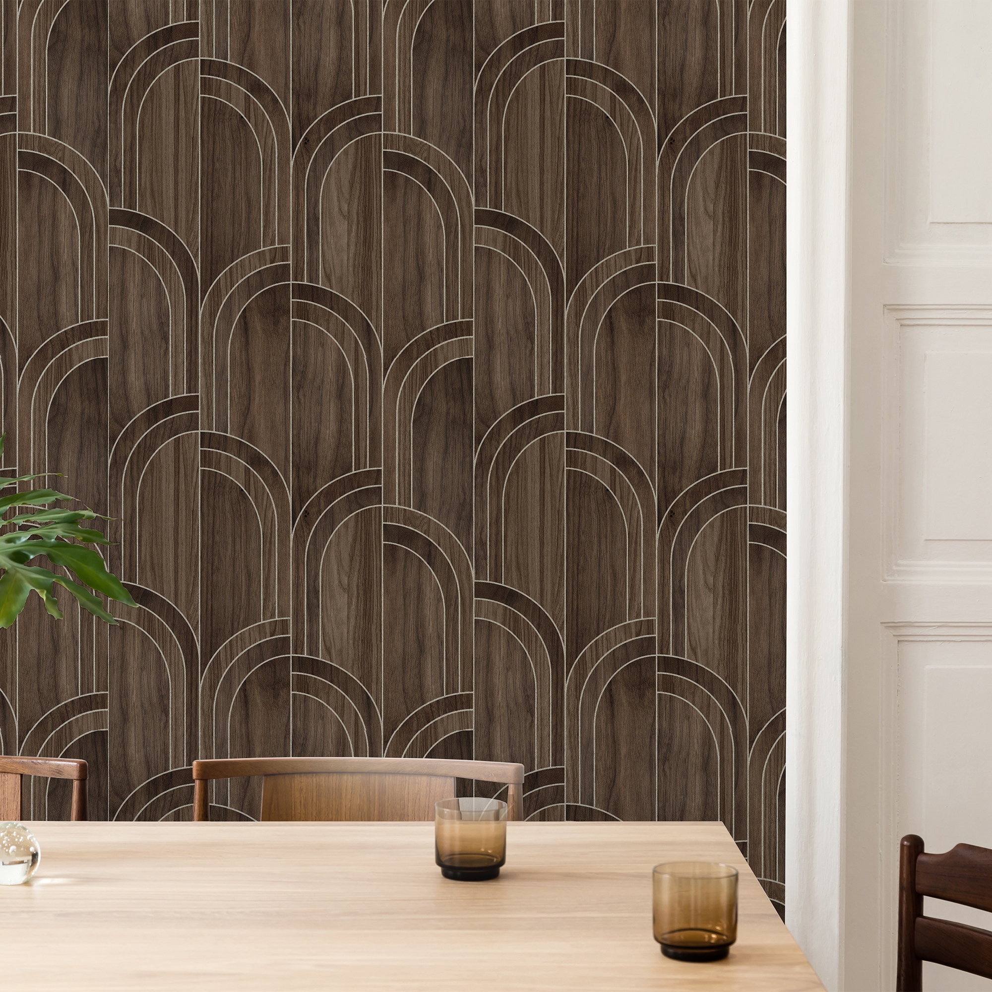 Vliestapete SUBLIME "MODELLA WOOD WALNUT", braun, B:0,52m L:10m, Vlies, Tapeten, Design Tapeten