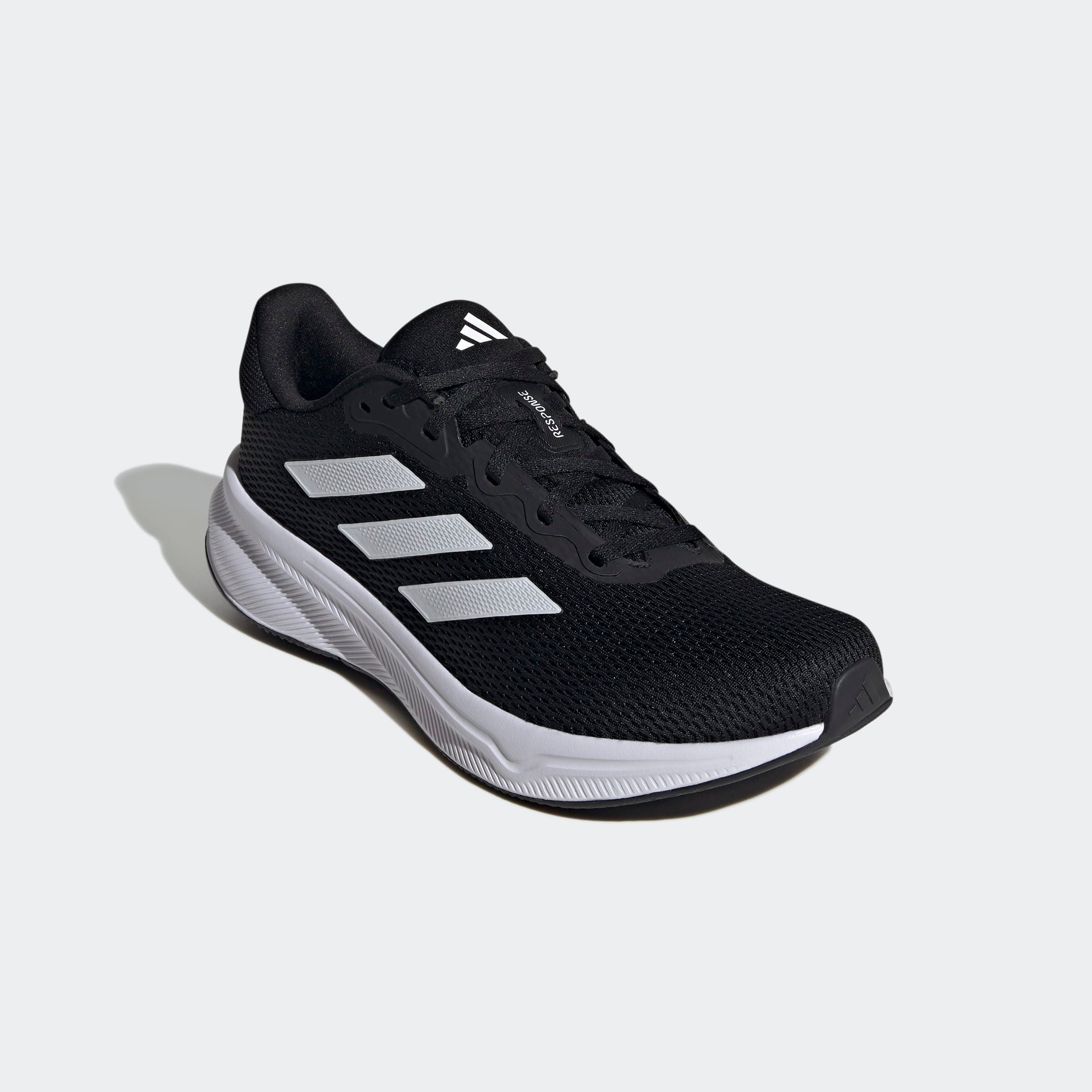 Laufschuh ADIDAS PERFORMANCE "RESPONSE", Herren, Gr. 47, schwarz-weiß (core schwarz, cloud weiß, core schwarz), Synthetik, Textil, Schuhe Laufschuh