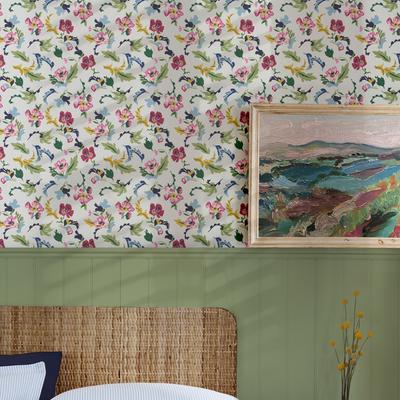 Vliestapete JOULES "Cambridge Painted Floral", beige, B:0,52m L:10m, Vlies, Tapeten, Design Tapeten Image