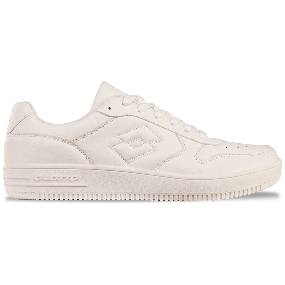 Sneaker LOTTO, Gr. 42, weiß, Synthetik, unifarben, Schuhe, - im Lowcut-Basketballdesign
