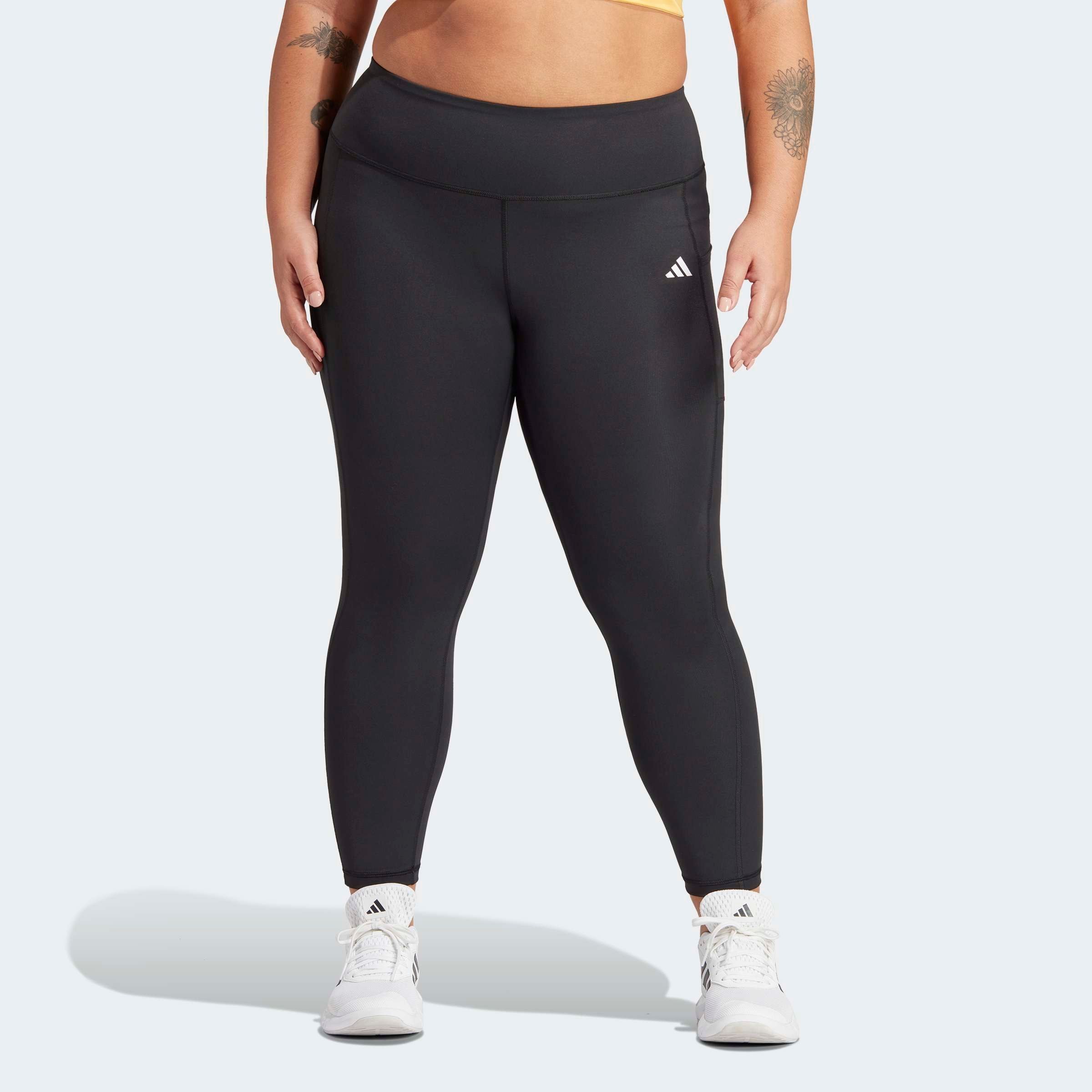 Trainingstights ADIDAS PERFORMANCE "OPTIME FULL-LENGTH LEGGINGS – GROSSE GRÖSSEN", Damen, Gr. 1X (46/48), N-Gr, schwarz, Obermaterial: 77% Polyester, 23% Elasthan, Hosen