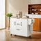 Kitchen Island with Drop Leaf,Rolling Kitchen Cart on Wheels w/Drawers